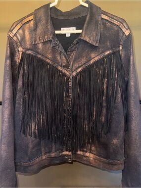 Idyllwind Black / Copper Demin Fringe Western Jacket Size XL Miranda Lambert